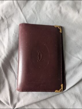 Must de Cartier Burgundy Leather Address Book Cover
